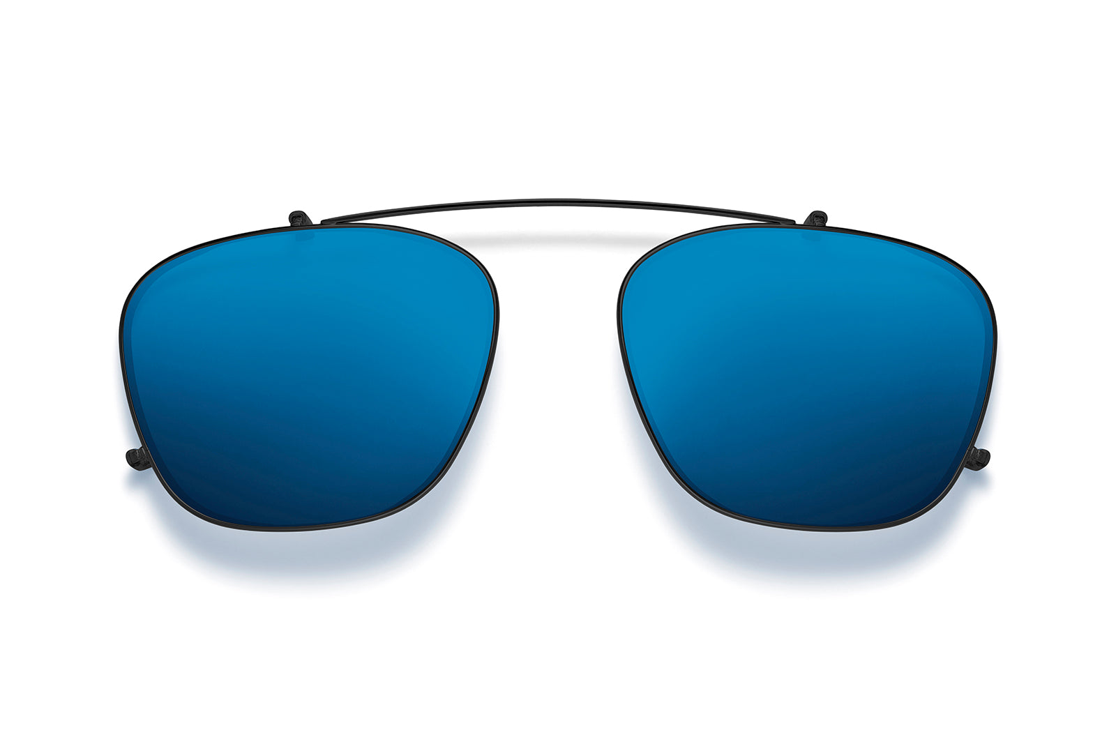 Roka Rory Clip-Ons - Matte Black Frame - Glacier Mirror (Polarized) Lens