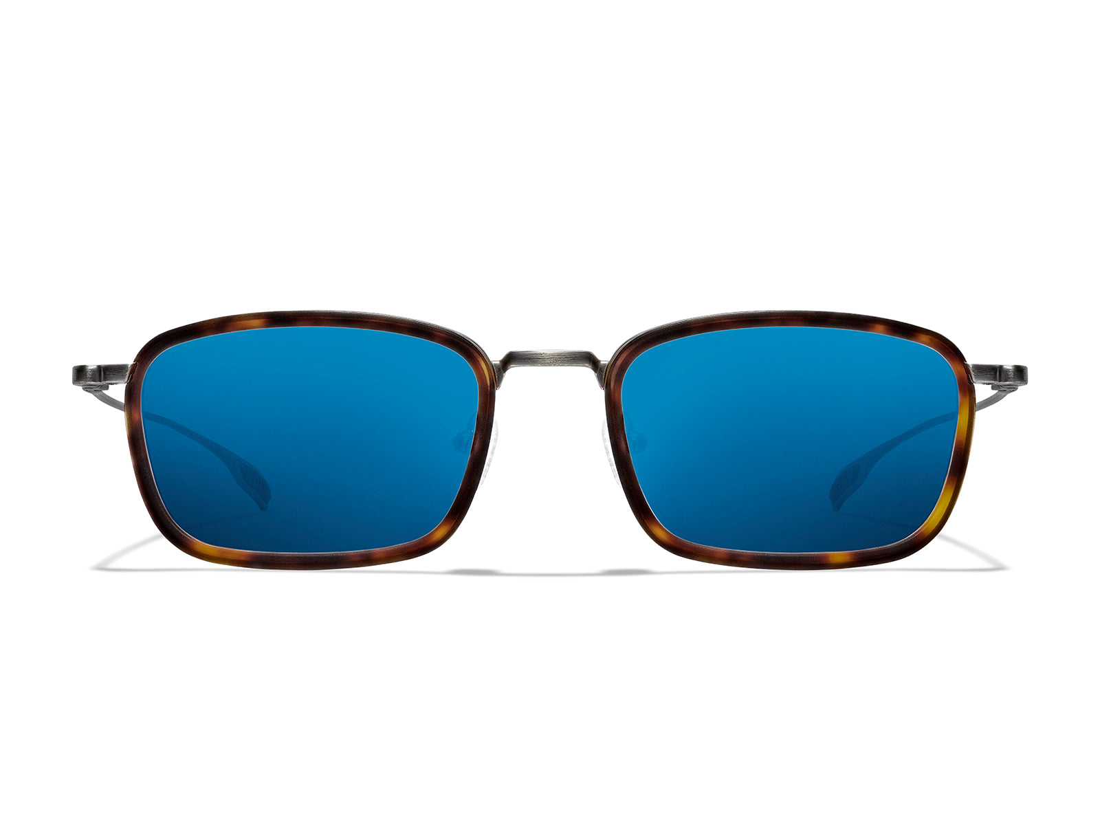 Roka Latus Fusion Sunglasses - Gunmetal/Matte Tortoise Frame - Glacier Mirror (Polarized) Lens