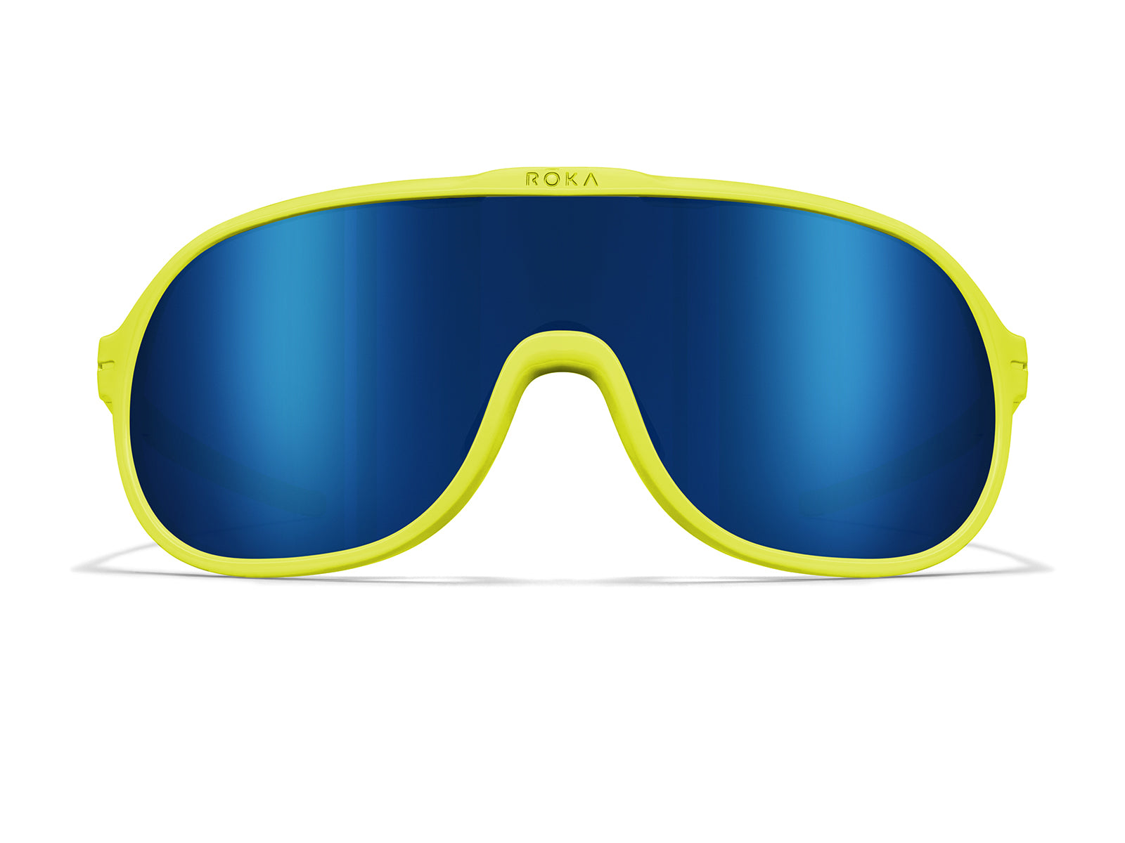 Roka San Remo Sunglasses - Gloss Fluoro Frame - Dark Glacier Mirror Lens