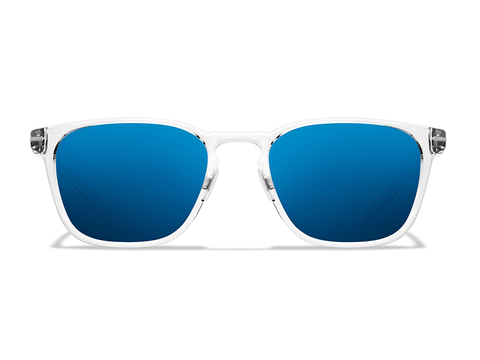 Roka Rory 2.0 Sunglasses - Clear Frame - Glacier Mirror (Polarized) Lens