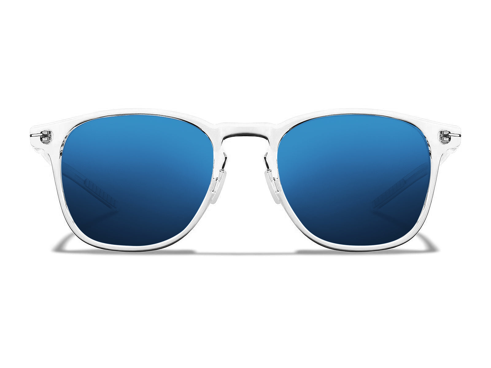 Roka Hunter Sunglasses - Clear Frame - Glacier Mirror (Polarized) Lens