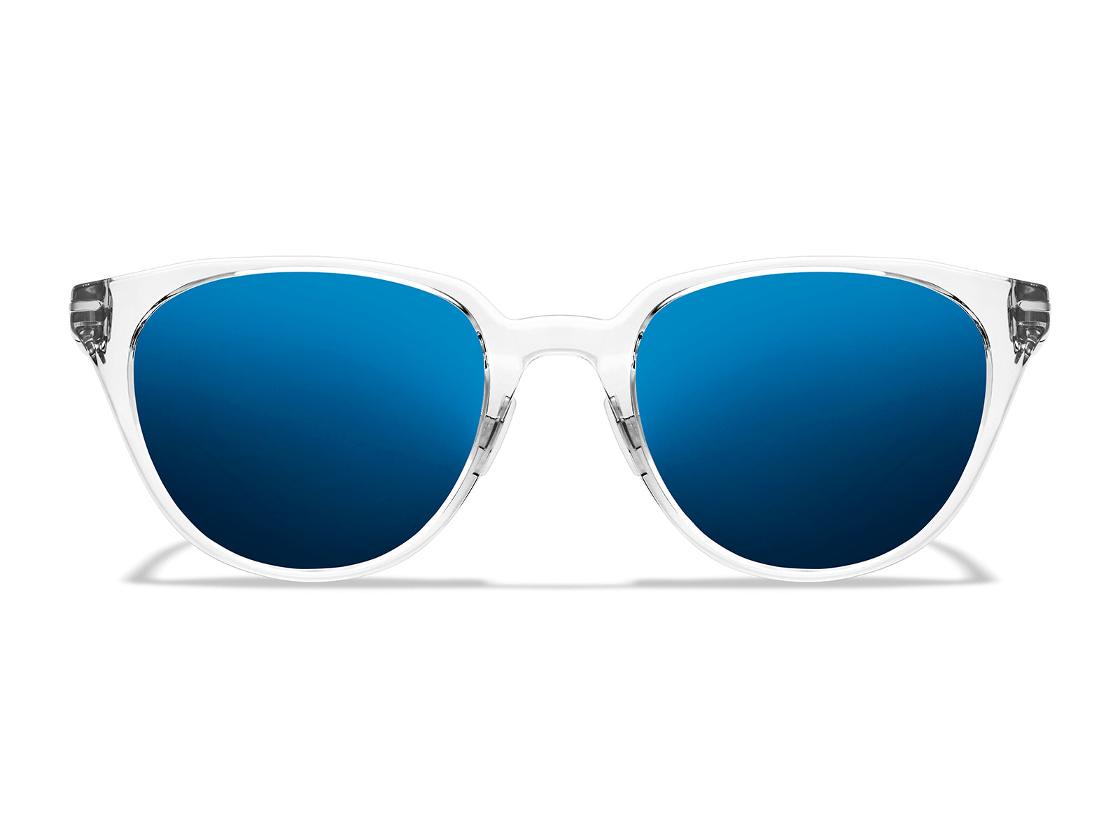 Roka Lola 2.0 Sunglasses - Clear Frame - Glacier Mirror (Polarized) Lens