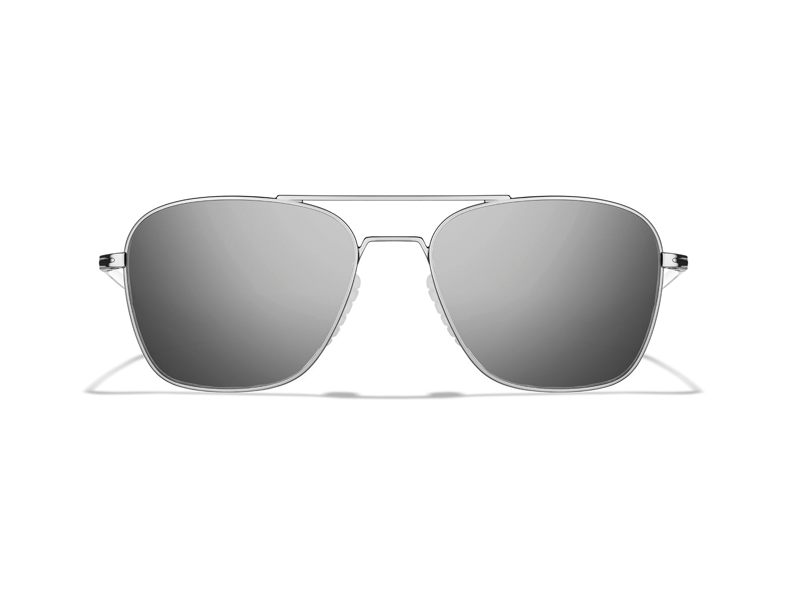 Roka Falcon Sunglasses - Silver Frame - Dark Arctic Mirror (Polarized) Lens