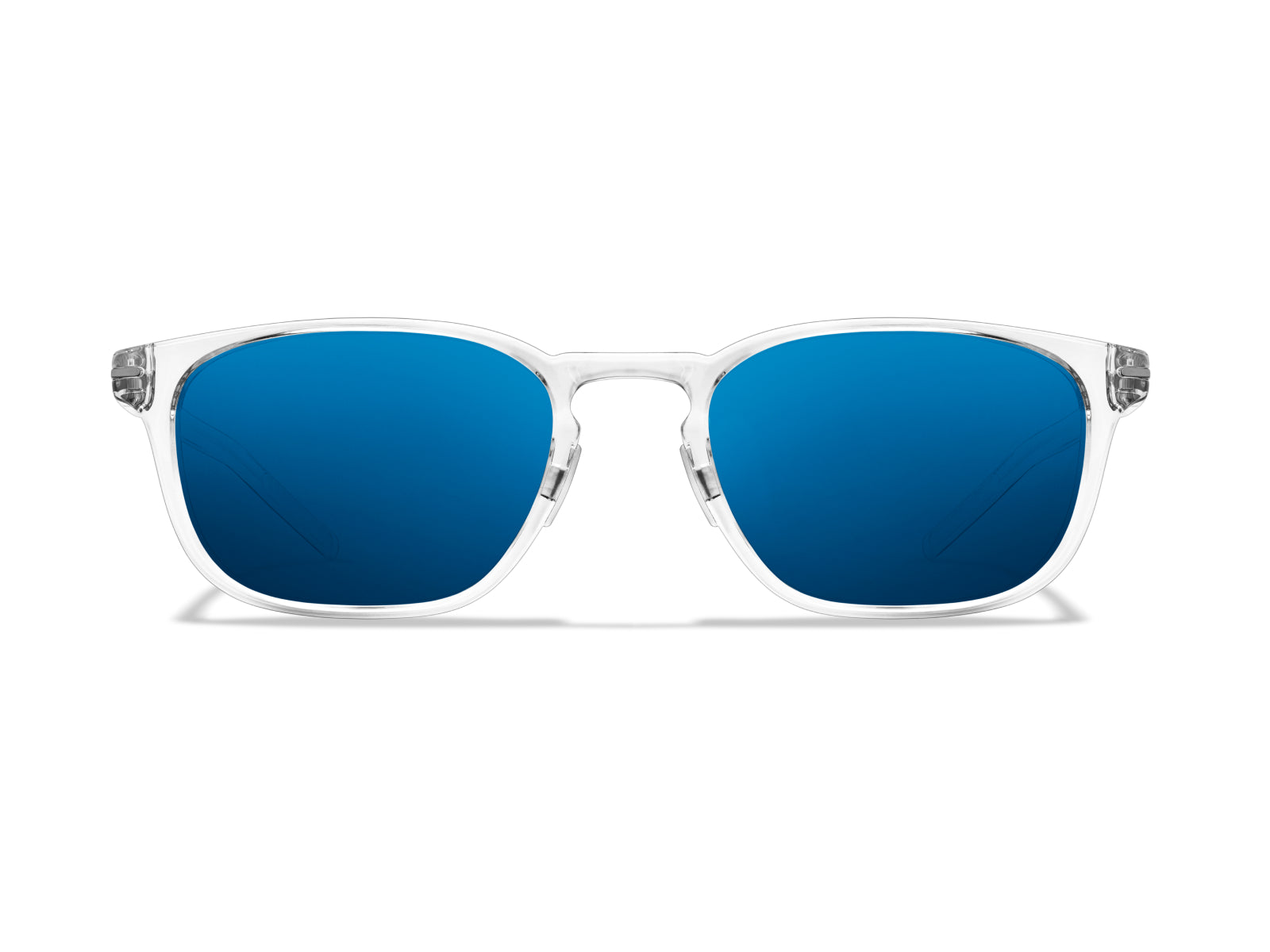 Roka Cade 2.0 Sunglasses - Clear Frame - Glacier Mirror (Polarized) Lens