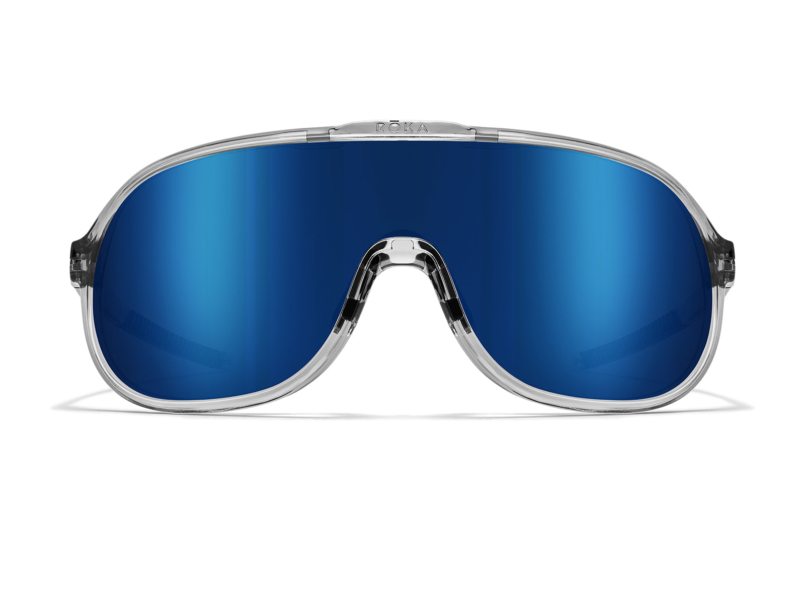 Roka San Remo Sunglasses - Crystal Grey Frame - Dark Glacier Mirror Lens