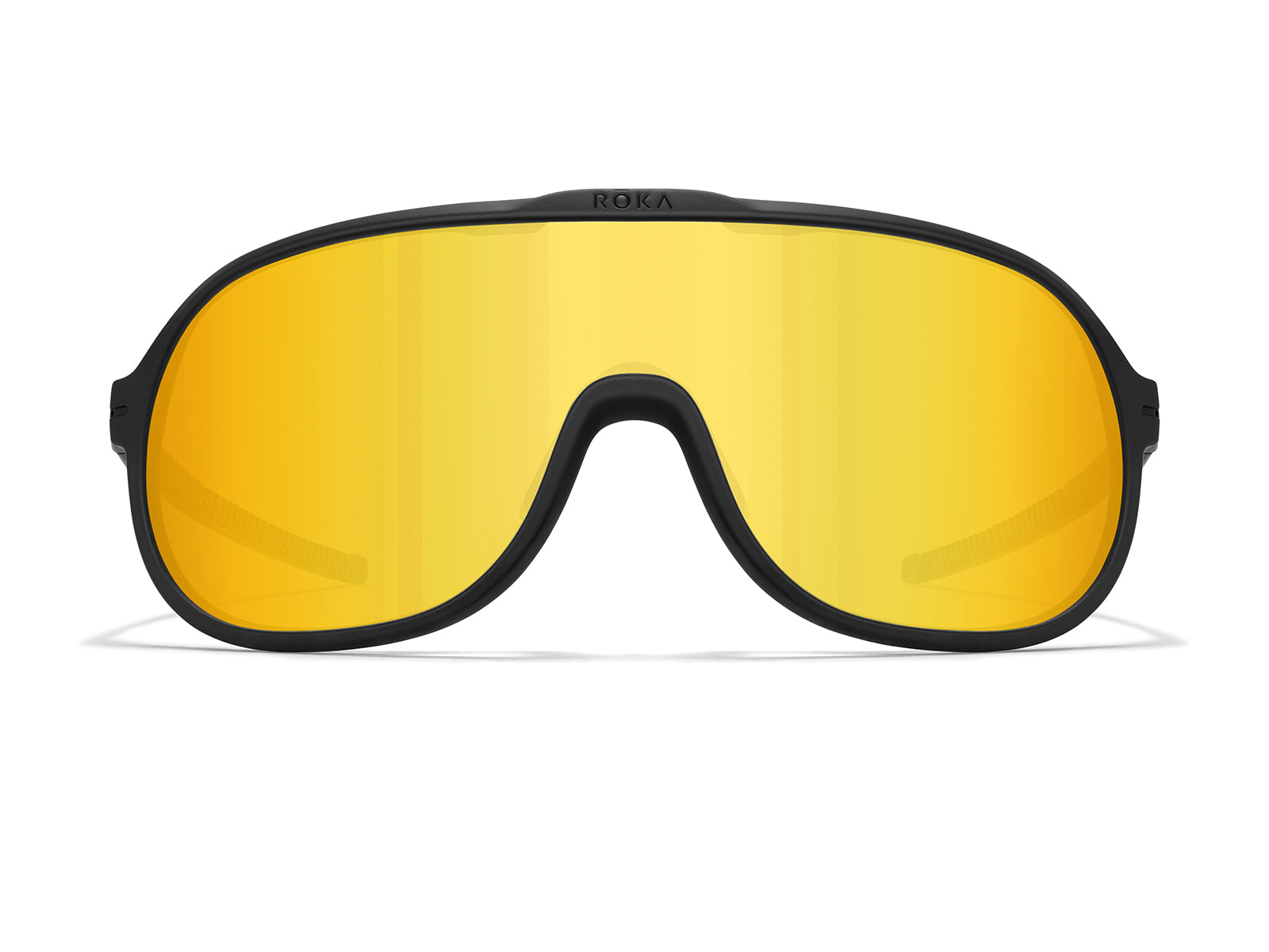 Roka San Remo Sunglasses - Matte Black Frame - Gold Mirror Lens