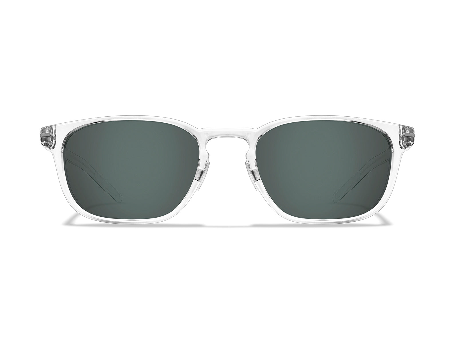 Roka Cade 2.0 Sunglasses - Clear Frame - Dark Carbon (Polarized) Lens