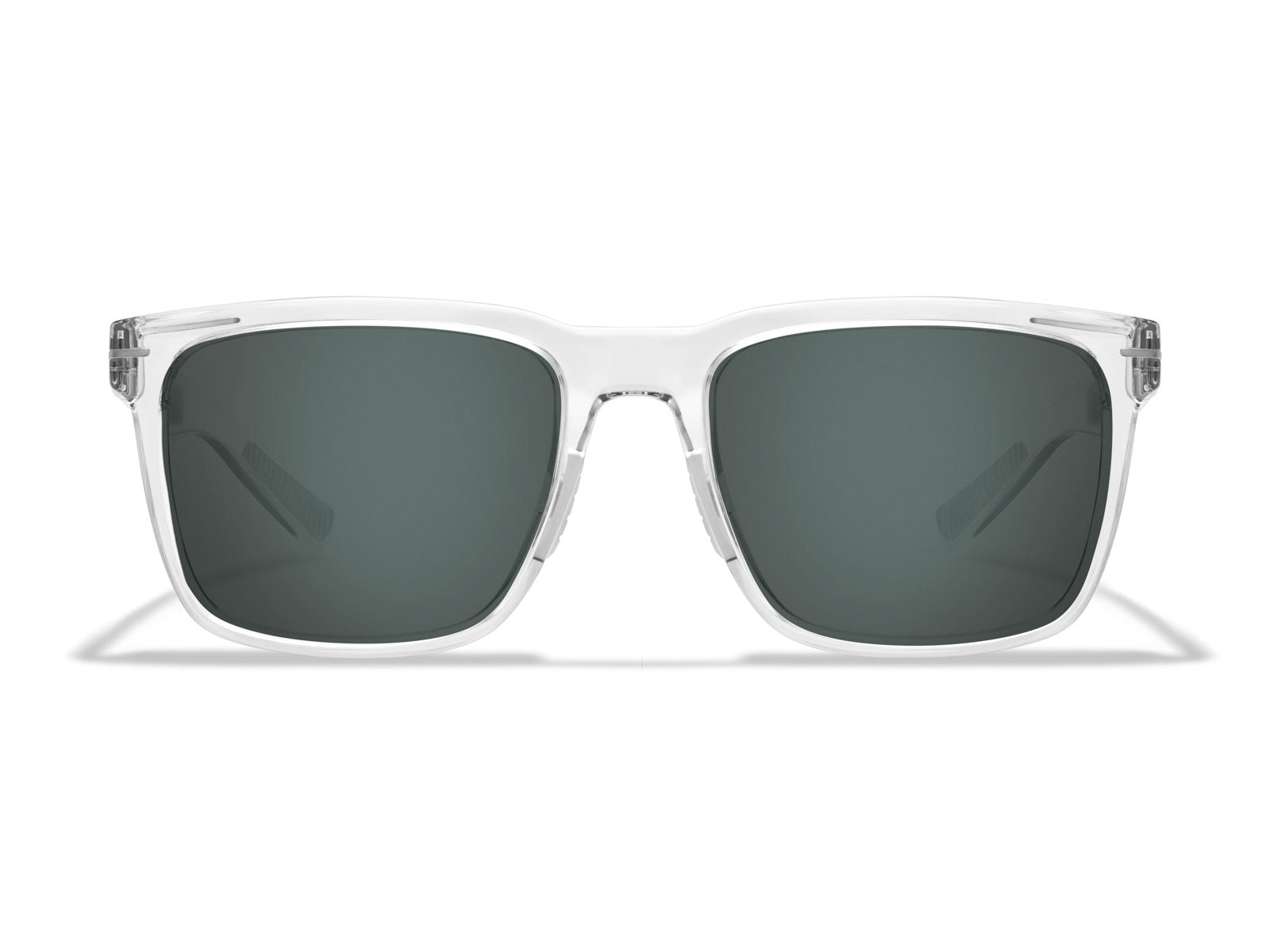 Roka Barton 2.0 Sunglasses - Clear Frame - Dark Carbon (Polarized) Lens