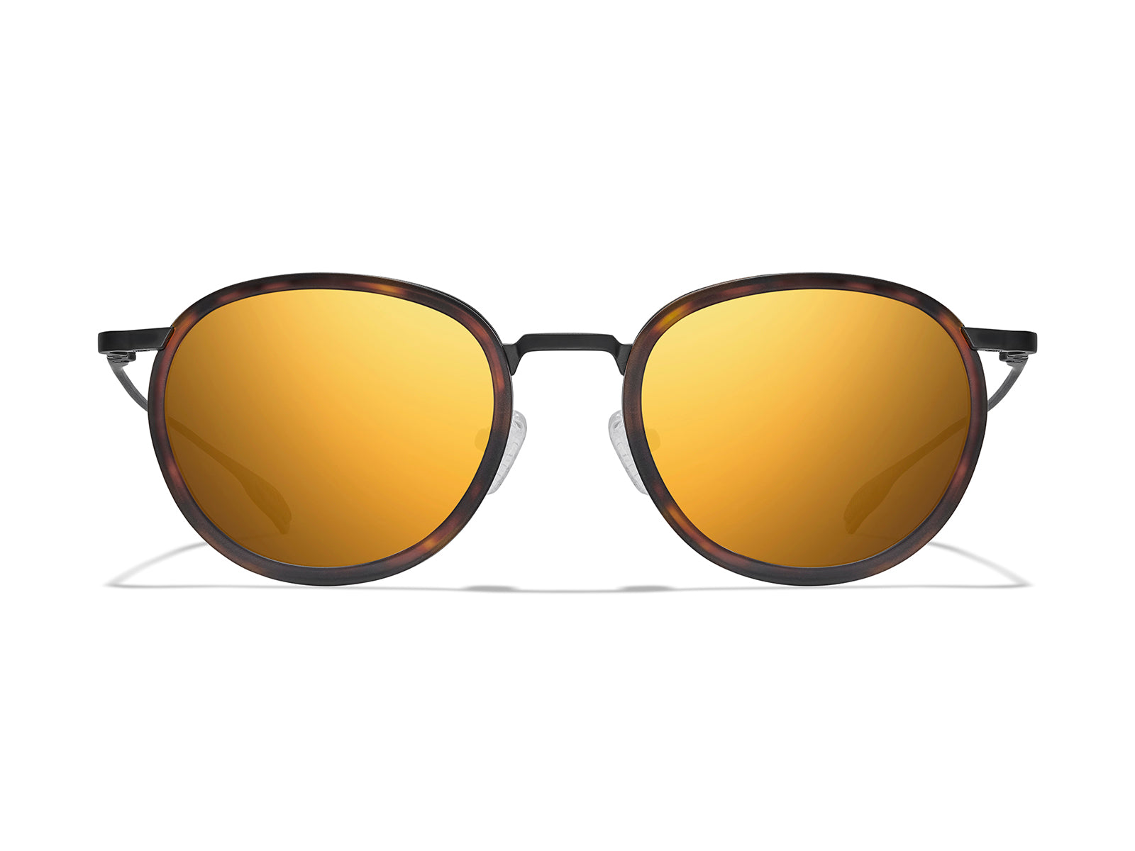 Roka Alto Fusion Sunglasses - Matte Black/Matte Tortoise Frame - Gold Mirror (Polarized) Lens