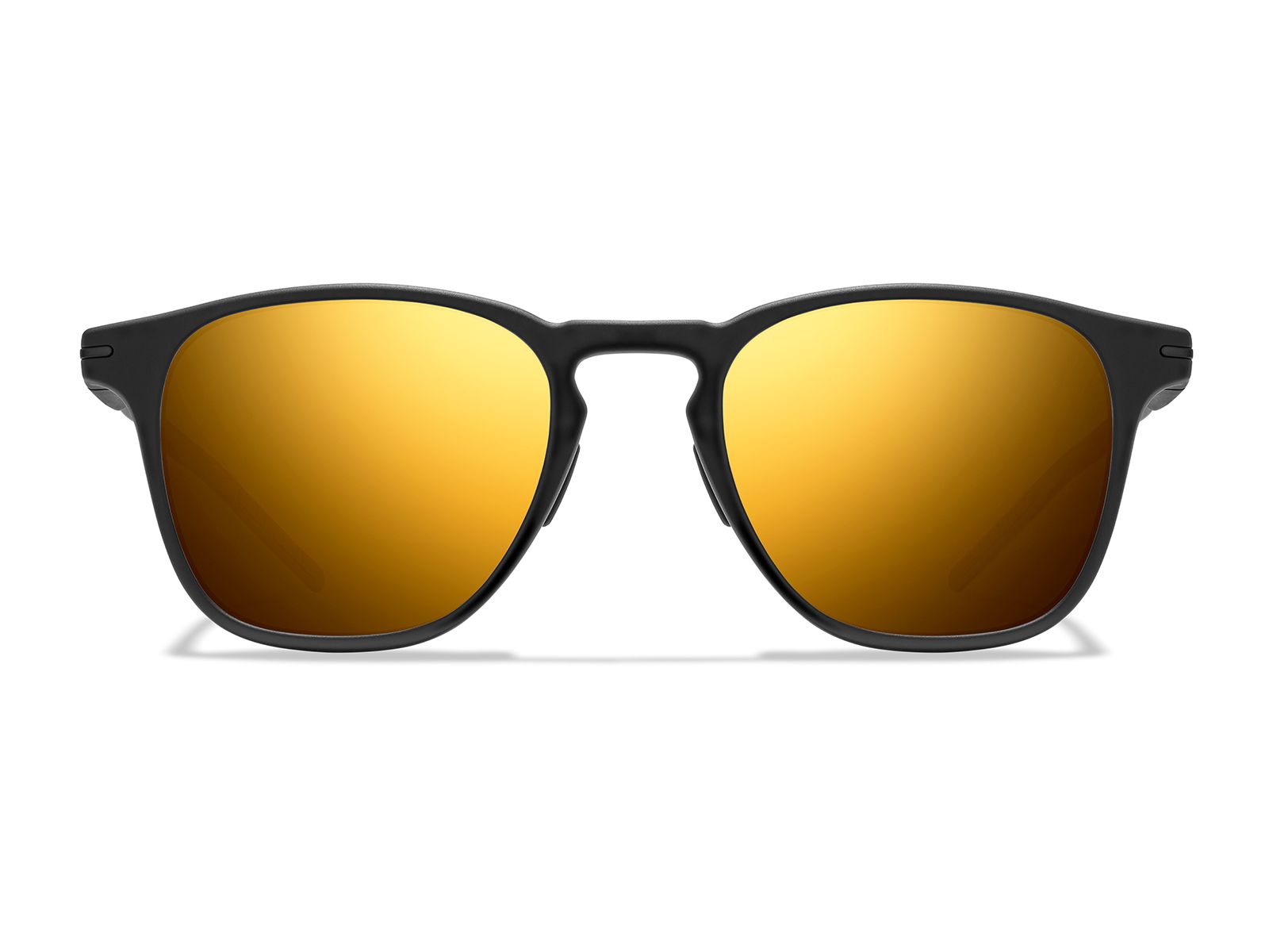 Roka Hunter 2.0 Sunglasses - Matte Black Frame - Gold Mirror (Polarized) Lens