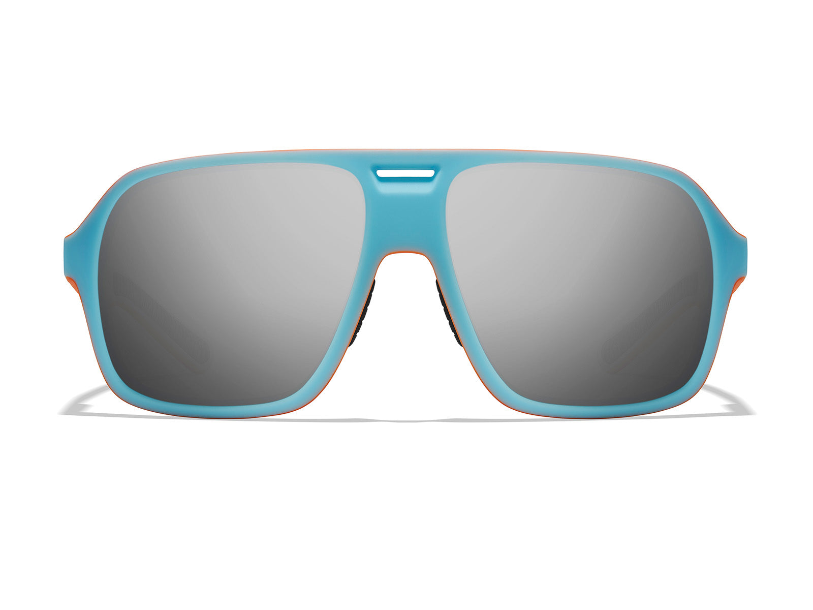 Roka Torino 2.0 Sunglasses - Sky Blue/Orange Frame - Dark Arctic Mirror (Polarized) Lens