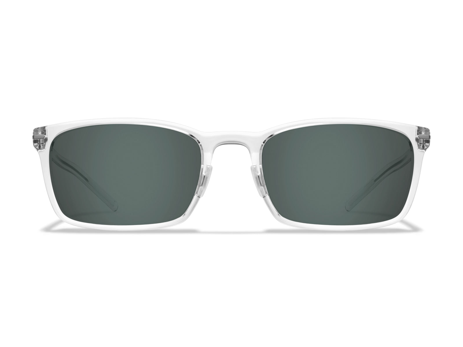 Roka Palmer Sunglasses - Clear Frame - Dark Carbon (Polarized) Lens