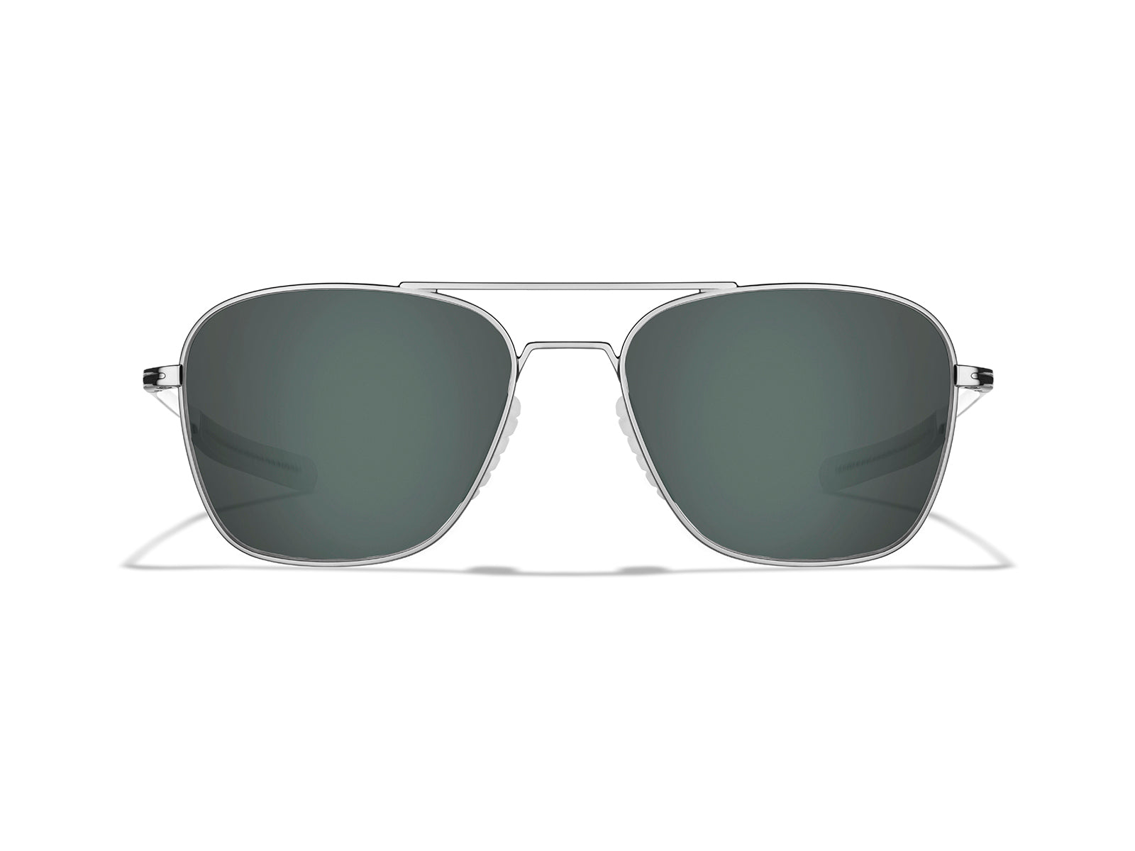 Roka Falcon Sunglasses - Silver Frame - Dark Carbon (Polarized) Lens