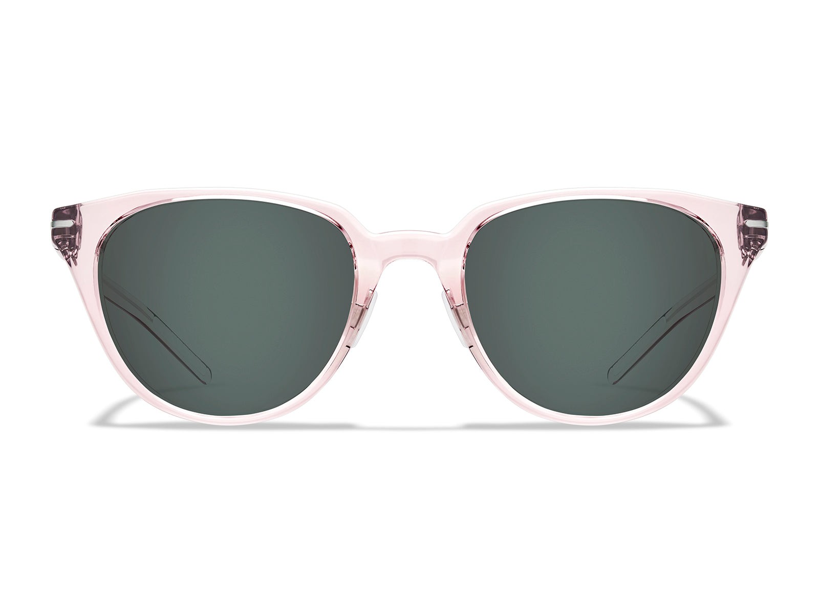 Roka Lola 2.0 Sunglasses - Crystal Rose Frame - Dark Carbon (Polarized) Lens