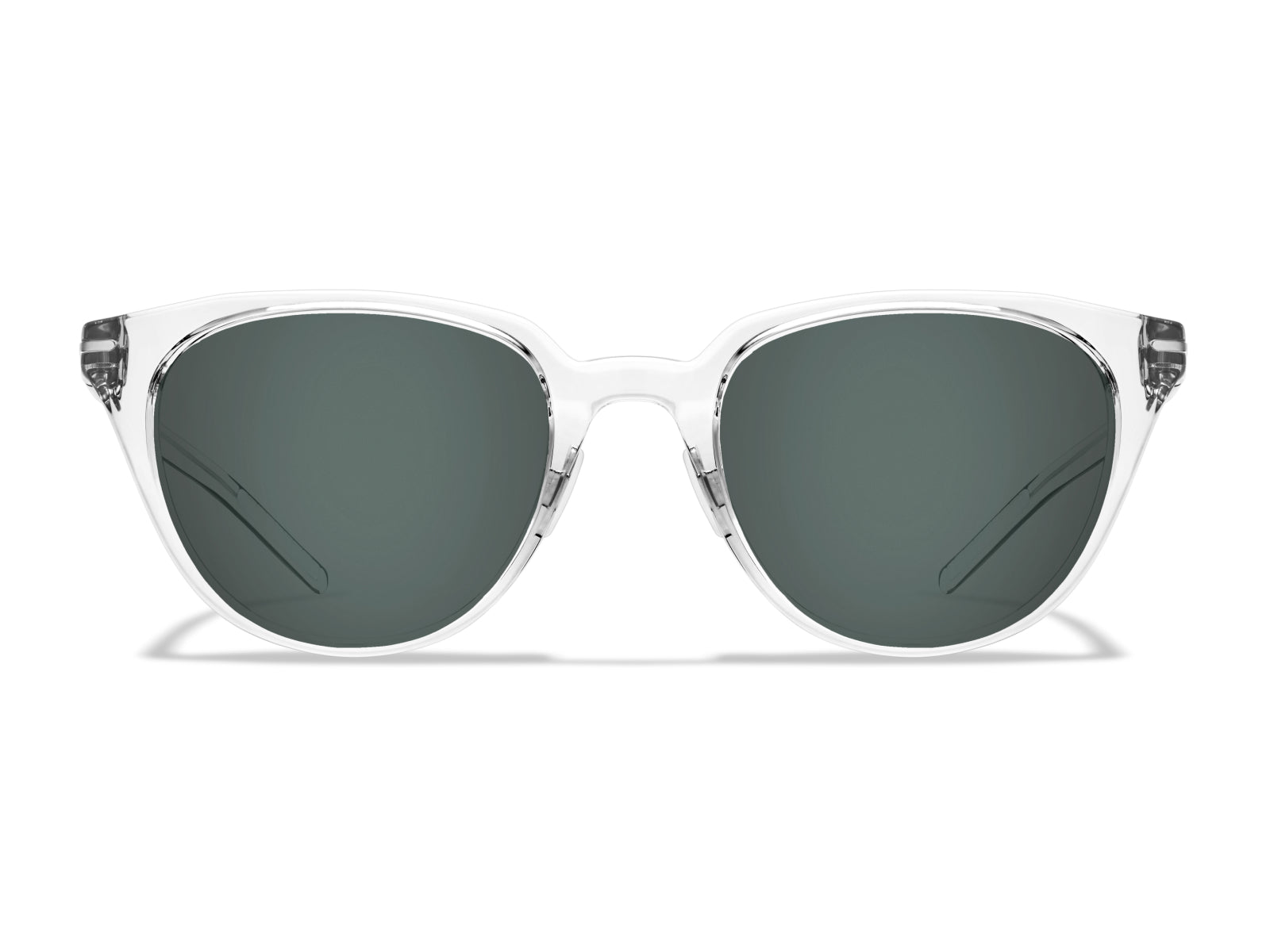 Roka Lola 2.0 Sunglasses - Clear Frame - Dark Carbon (Polarized) Lens