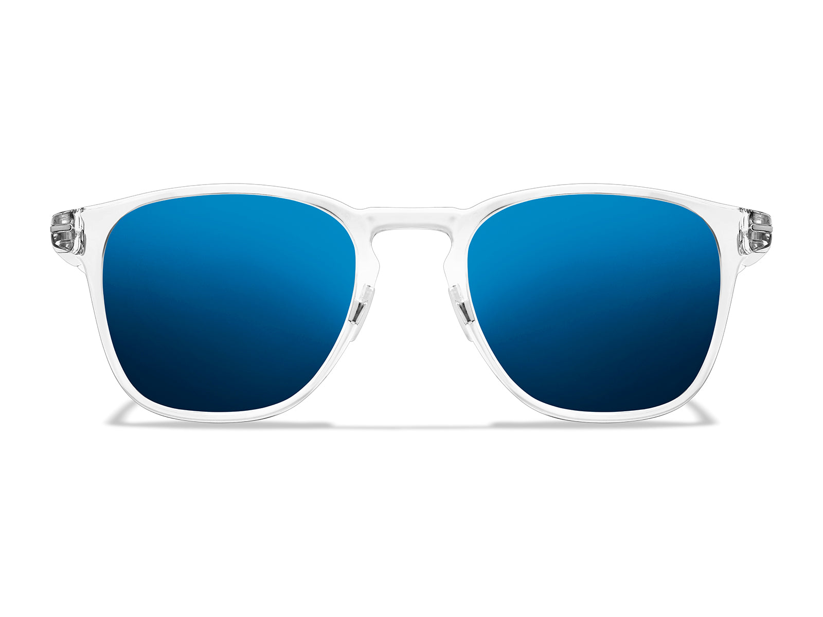 Roka Hunter 2.0 Sunglasses - Clear Frame - Glacier Mirror (Polarized) Lens