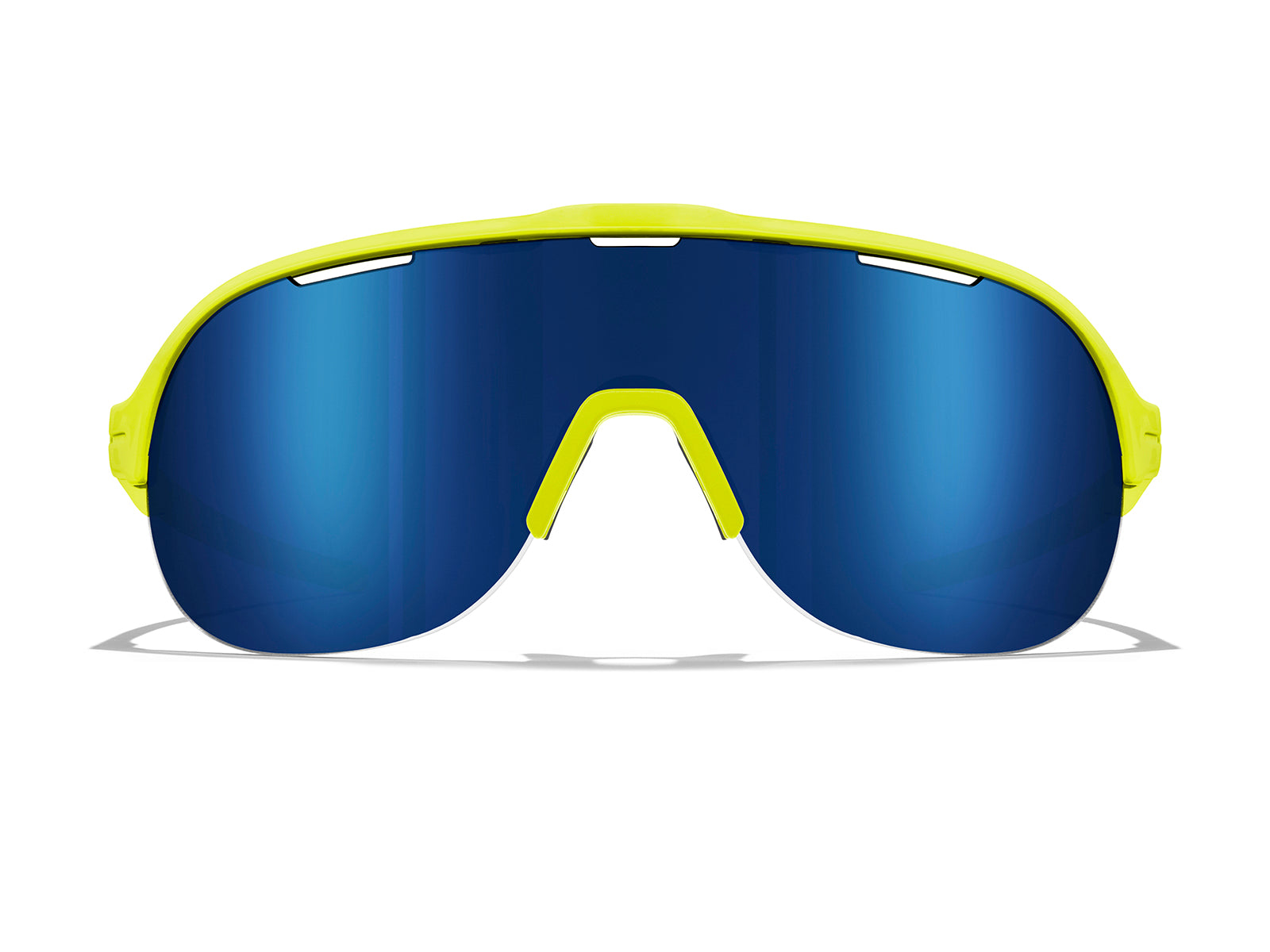 Roka San Remo AIR Sunglasses - Gloss Fluoro Frame - Dark Glacier Mirror Lens