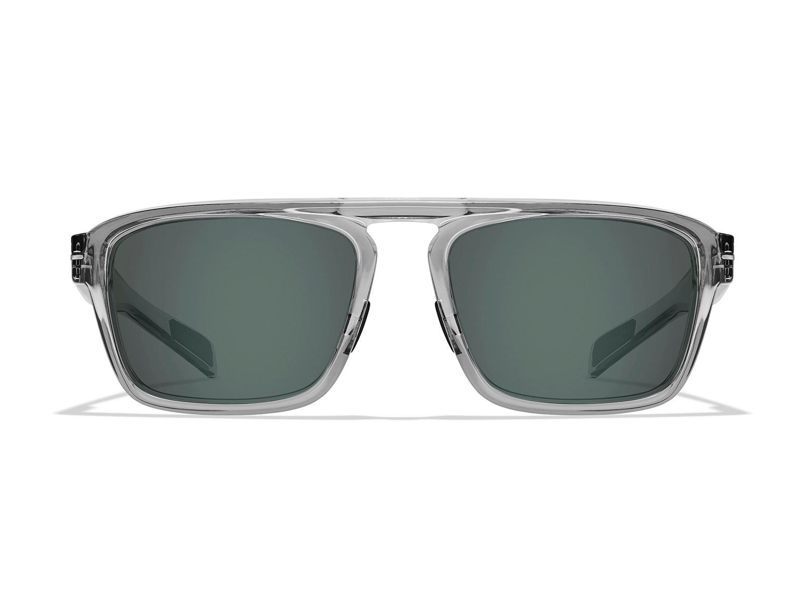 Roka Estacado Sunglasses - Crystal Grey Frame - Dark Carbon (Polarized) Lens