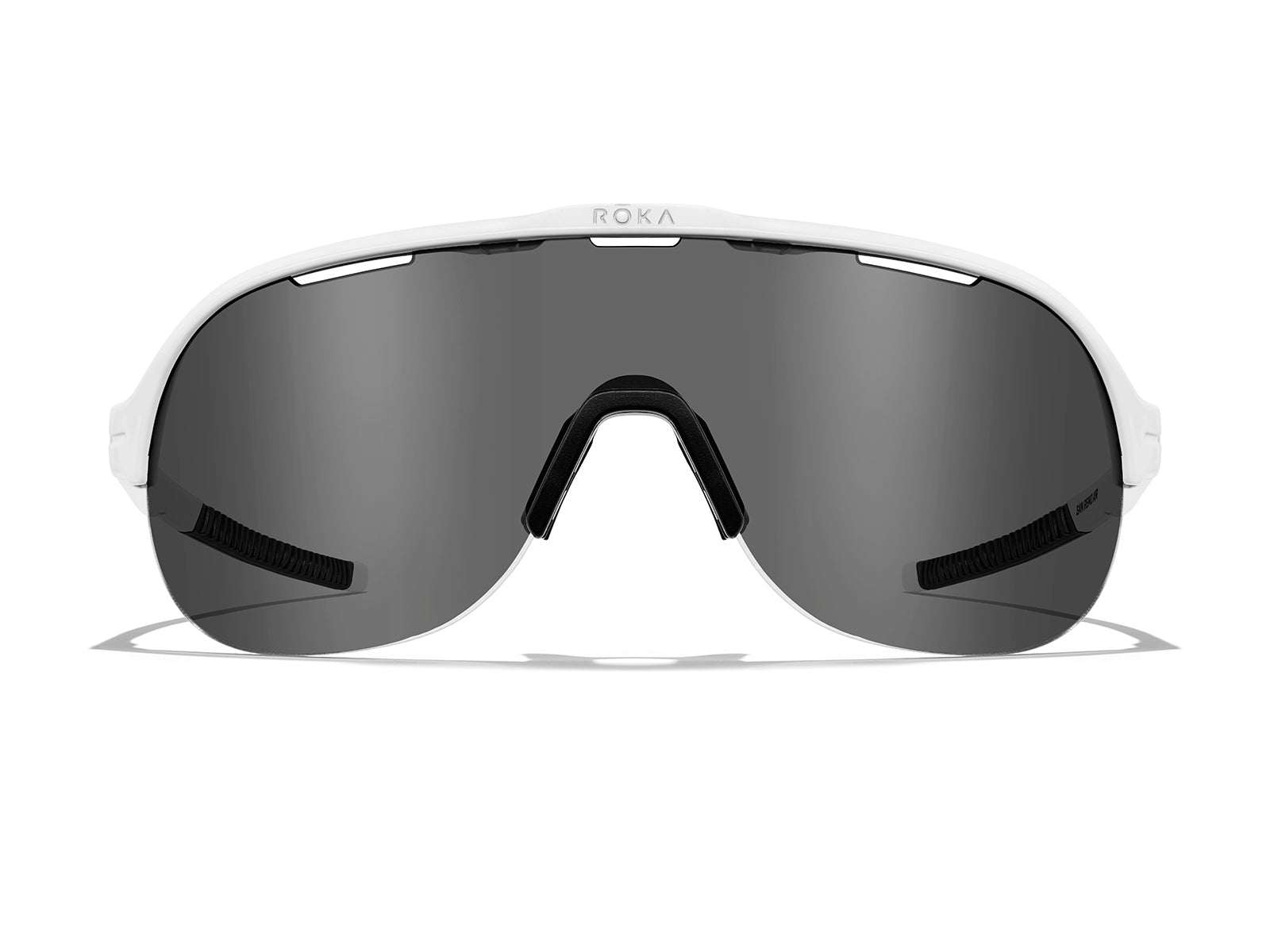 Roka San Remo AIR Sunglasses - Gloss White Frame - Dark Carbon Lens