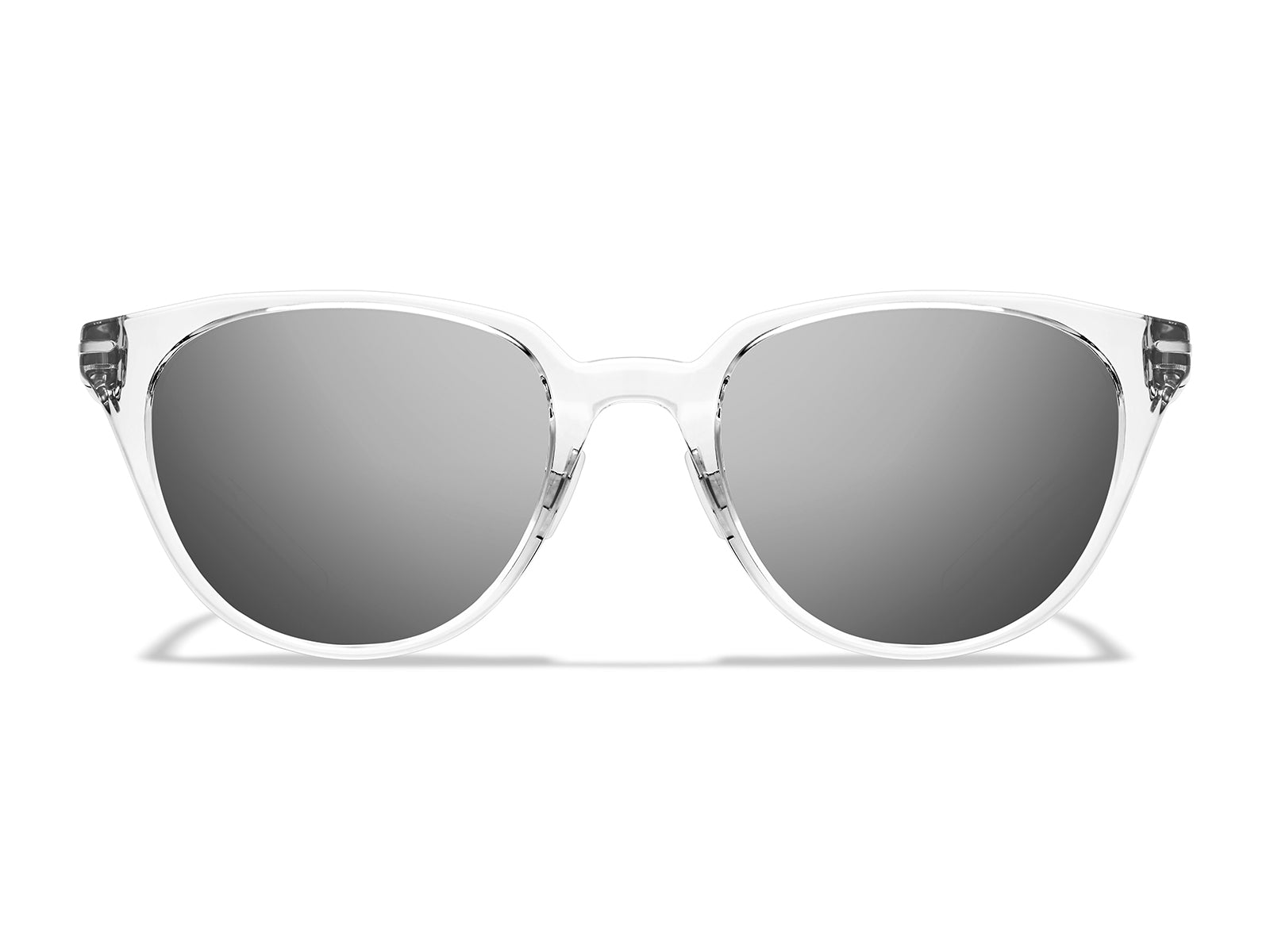Roka Lola 2.0 Sunglasses - Clear Frame - Dark Arctic Mirror (Polarized) Lens
