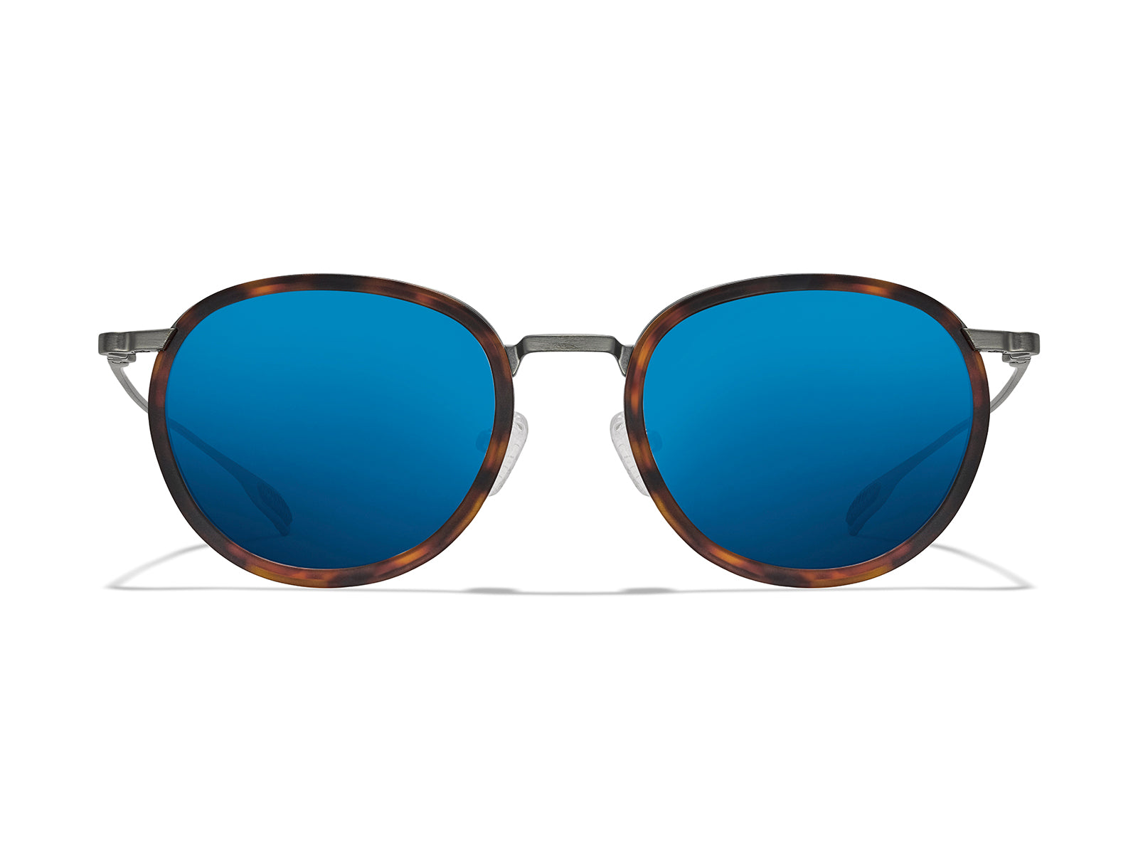 Roka Alto Fusion Sunglasses - Gunmetal/Matte Tortoise Frame - Glacier Mirror (Polarized) Lens