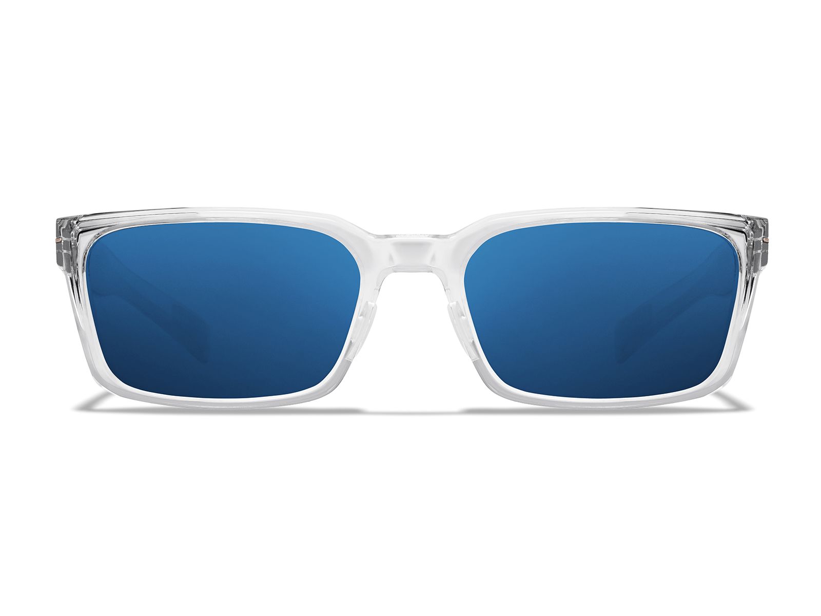 Roka Mayfield Sunglasses - Clear Frame - Glacier Mirror (Polarized) Lens