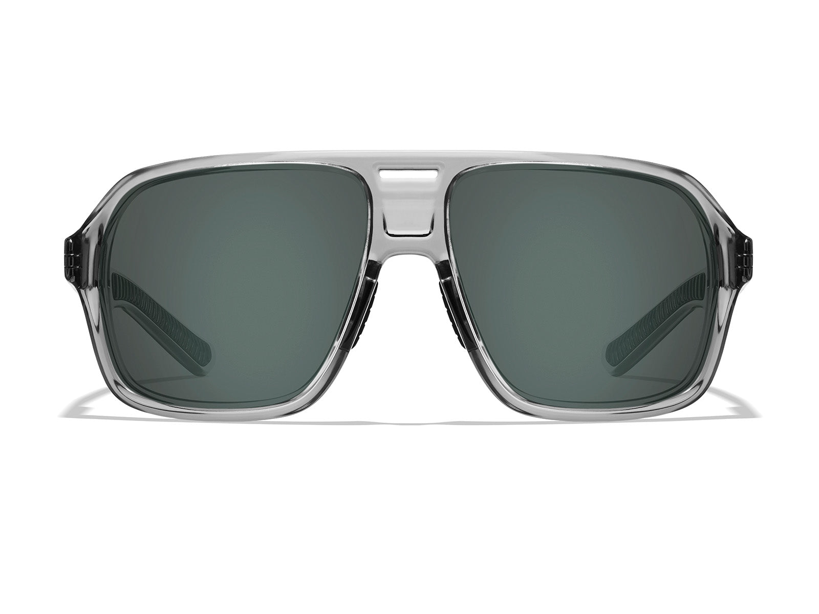 Roka Torino 2.0 Sunglasses - Crystal Grey Frame - Dark Carbon (Polarized) Lens