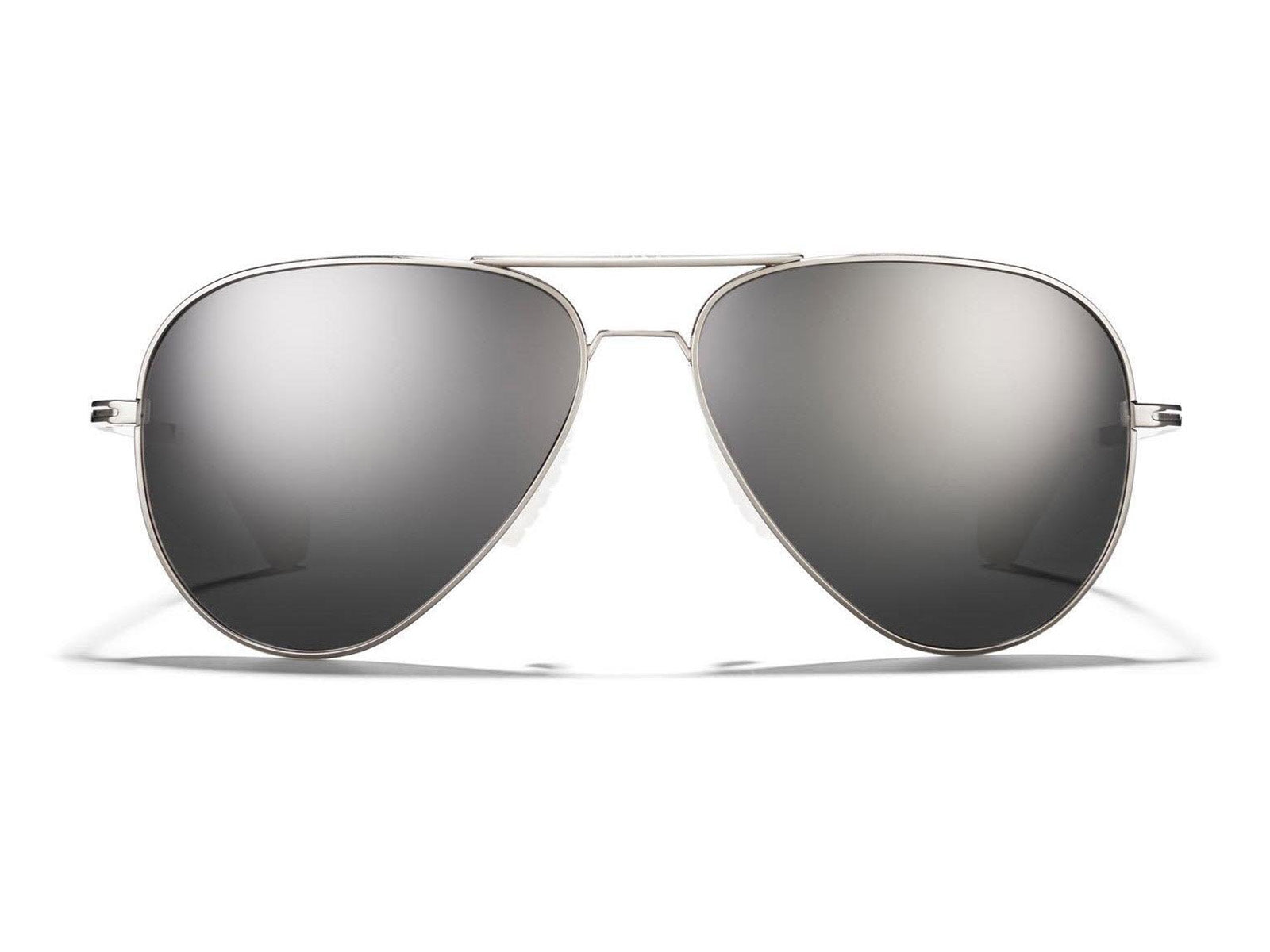 Roka Phantom Sunglasses - Silver Frame - Dark Arctic Mirror (Polarized) Lens