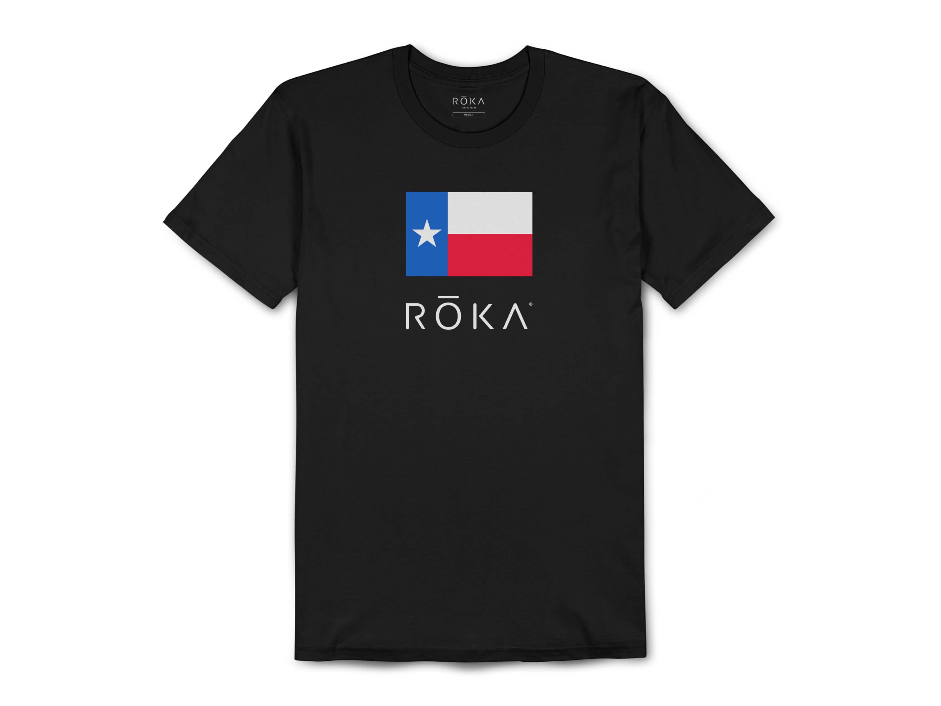 Roka LONE STAR T-SHIRT - Black