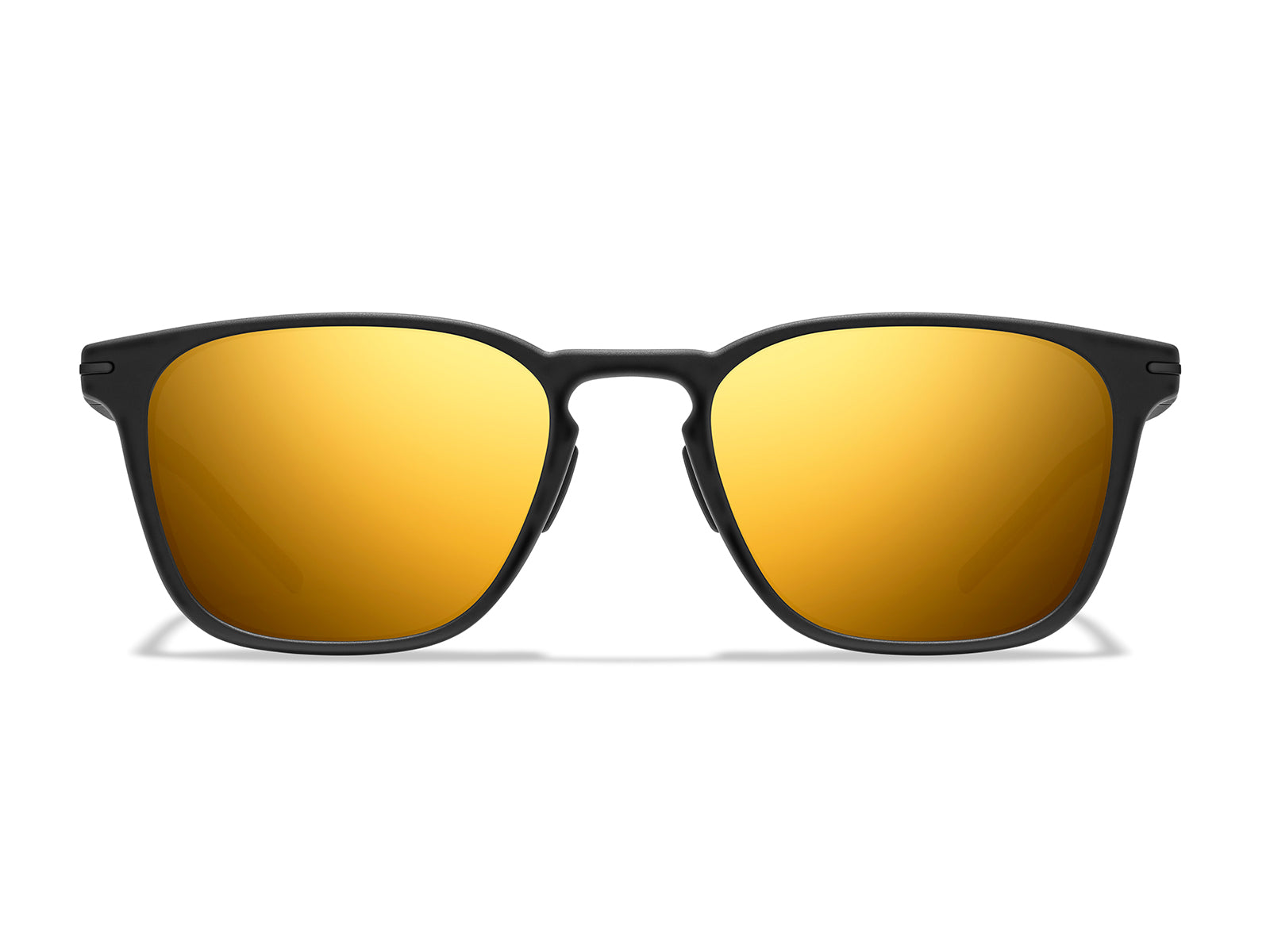 Roka Rory 2.0 Sunglasses - Matte Black Frame - Gold Mirror (Polarized) Lens