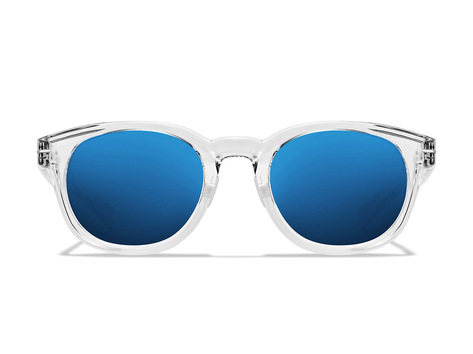 Roka Hamilton Sunglasses - Clear Frame - Glacier Mirror (Polarized) Lens