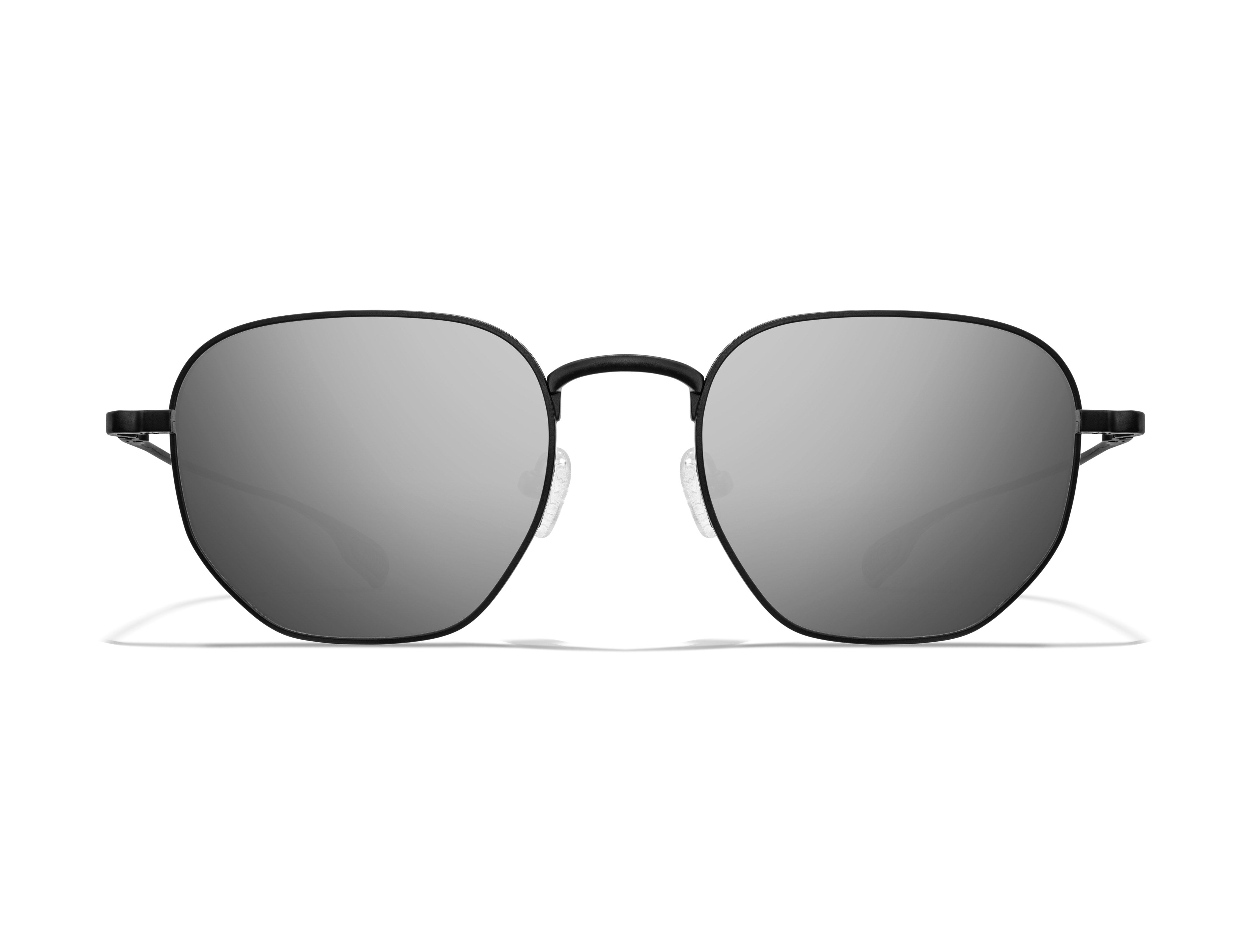 Roka Lyno Sunglasses - Matte Black Frame - Dark Arctic Mirror (Polarized) Lens