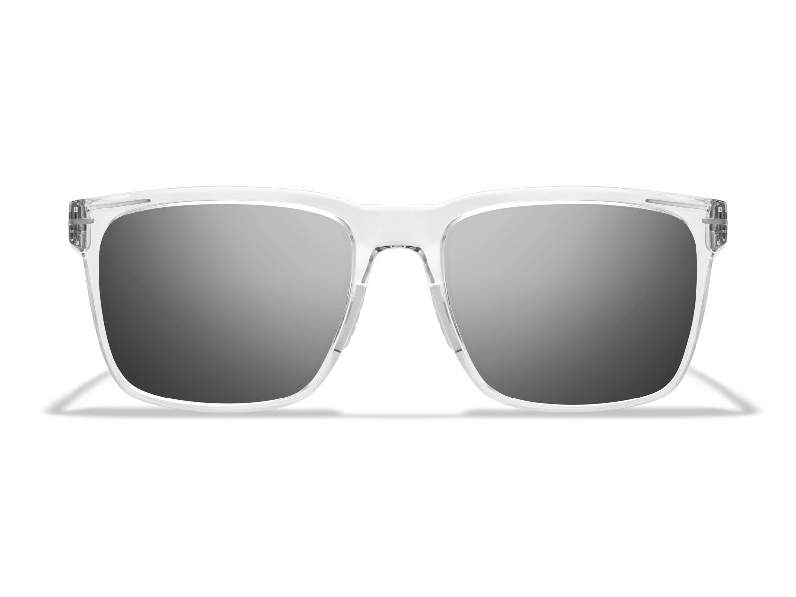 Roka Barton 2.0 Sunglasses - Clear Frame - Dark Arctic Mirror (Polarized) Lens