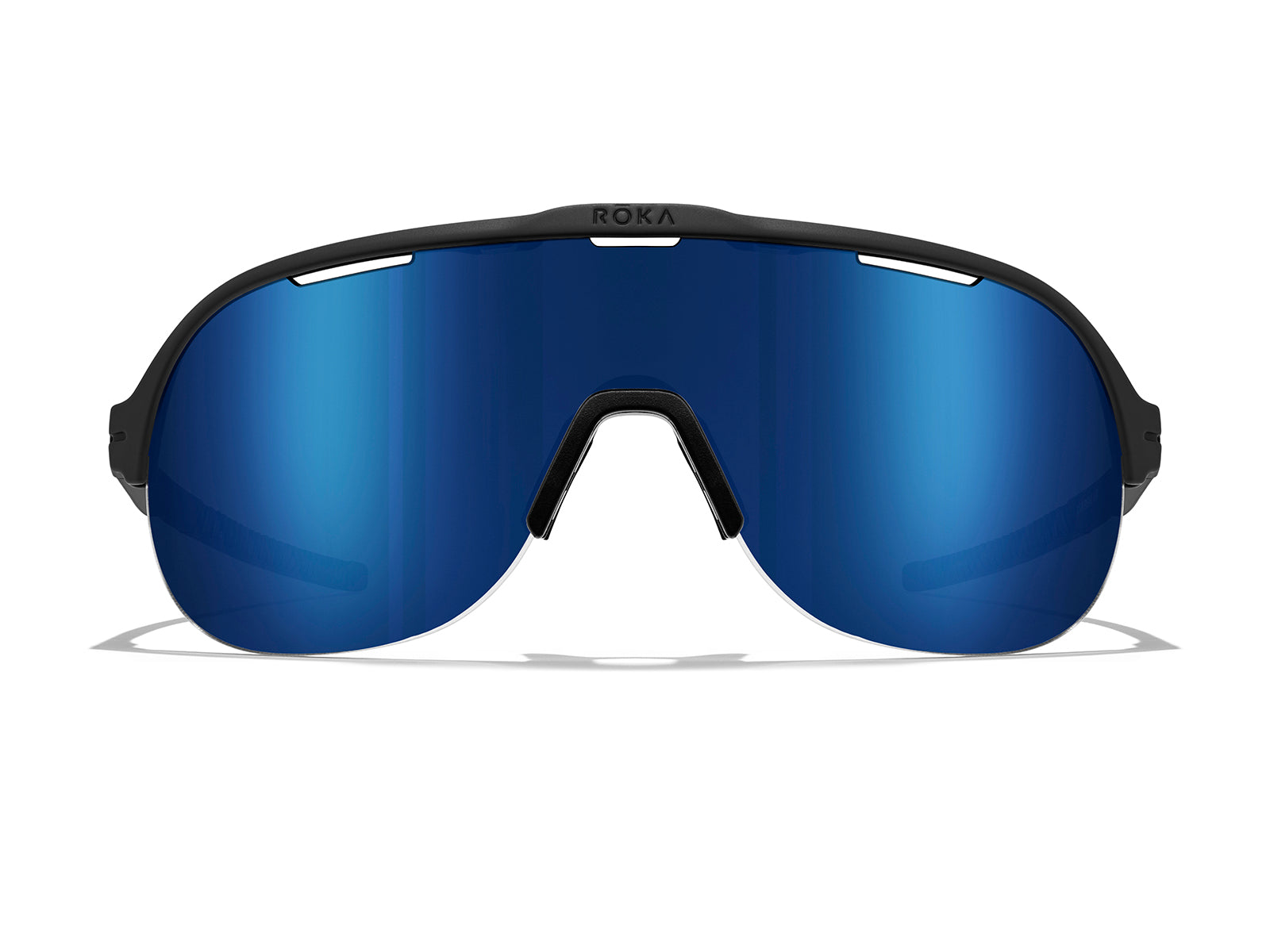 Roka San Remo AIR Sunglasses - Matte Black Frame - Dark Glacier Mirror Lens