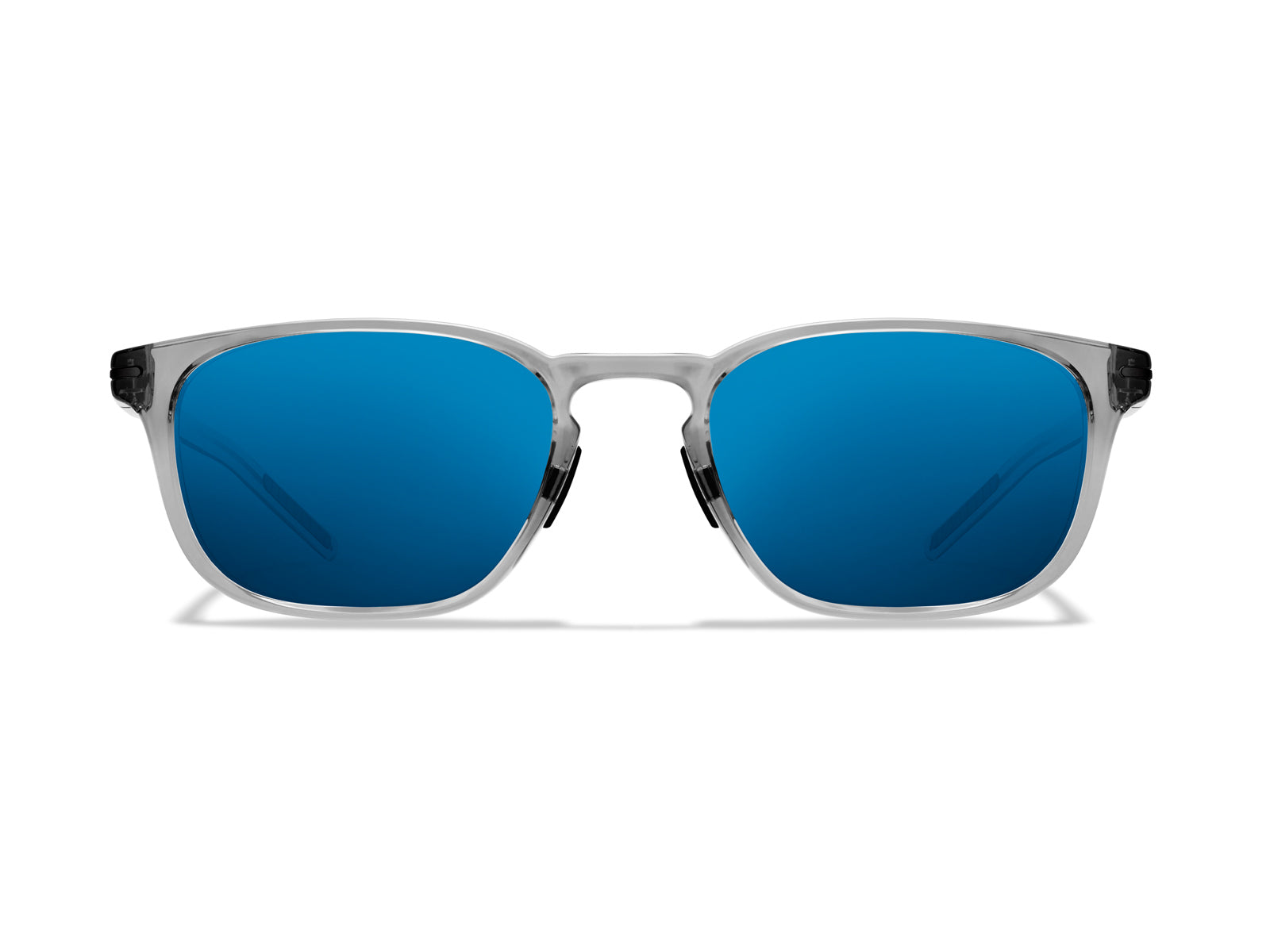 Roka Cade 2.0 Sunglasses - Crystal Grey Frame - Glacier Mirror (Polarized) Lens