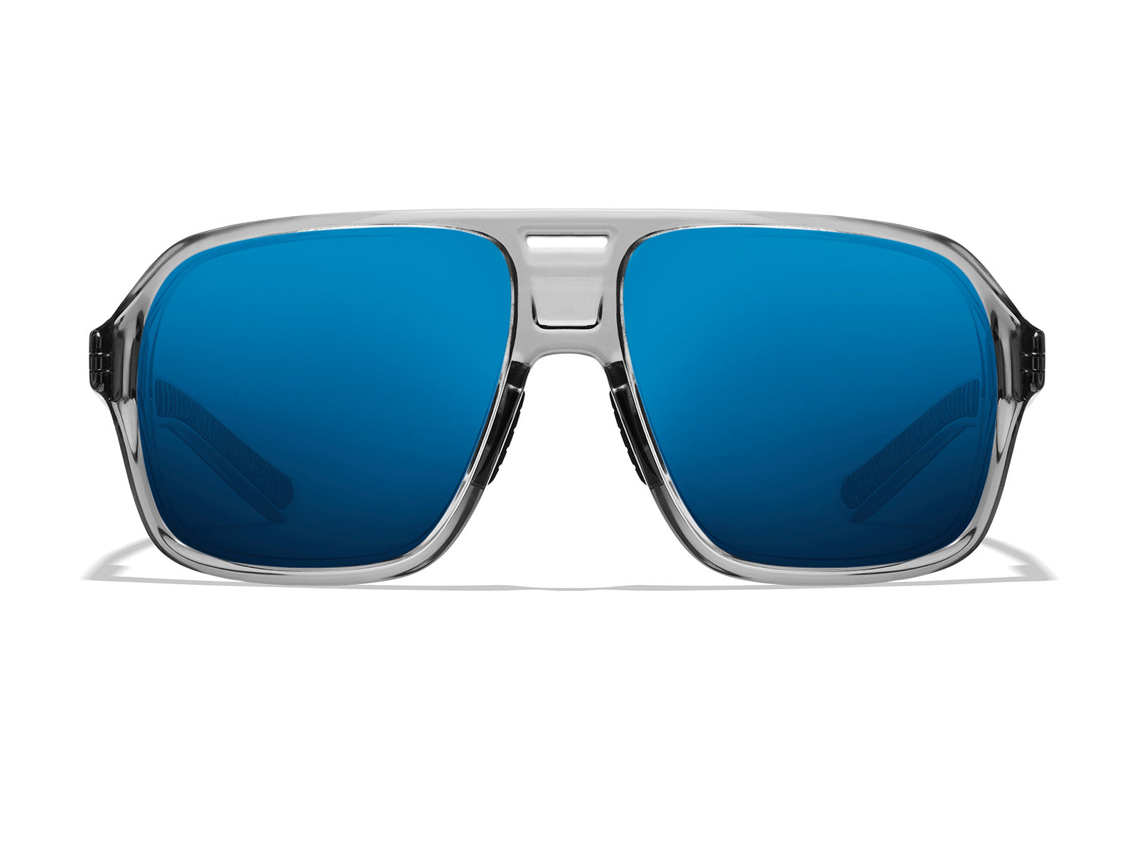 Roka Torino 2.0 Sunglasses - Crystal Grey Frame - Glacier Mirror (Polarized) Lens