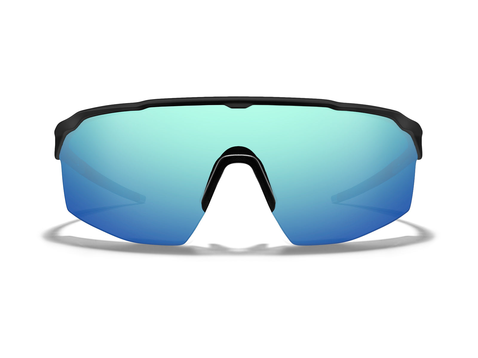 Roka SR-1x Sunglasses - Matte Black Frame - Teal Mirror Lens