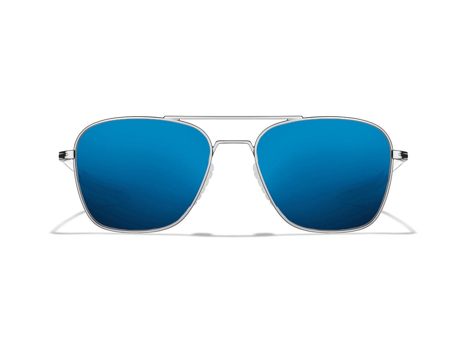 Roka Falcon Sunglasses - Silver Frame - Glacier Mirror (Polarized) Lens