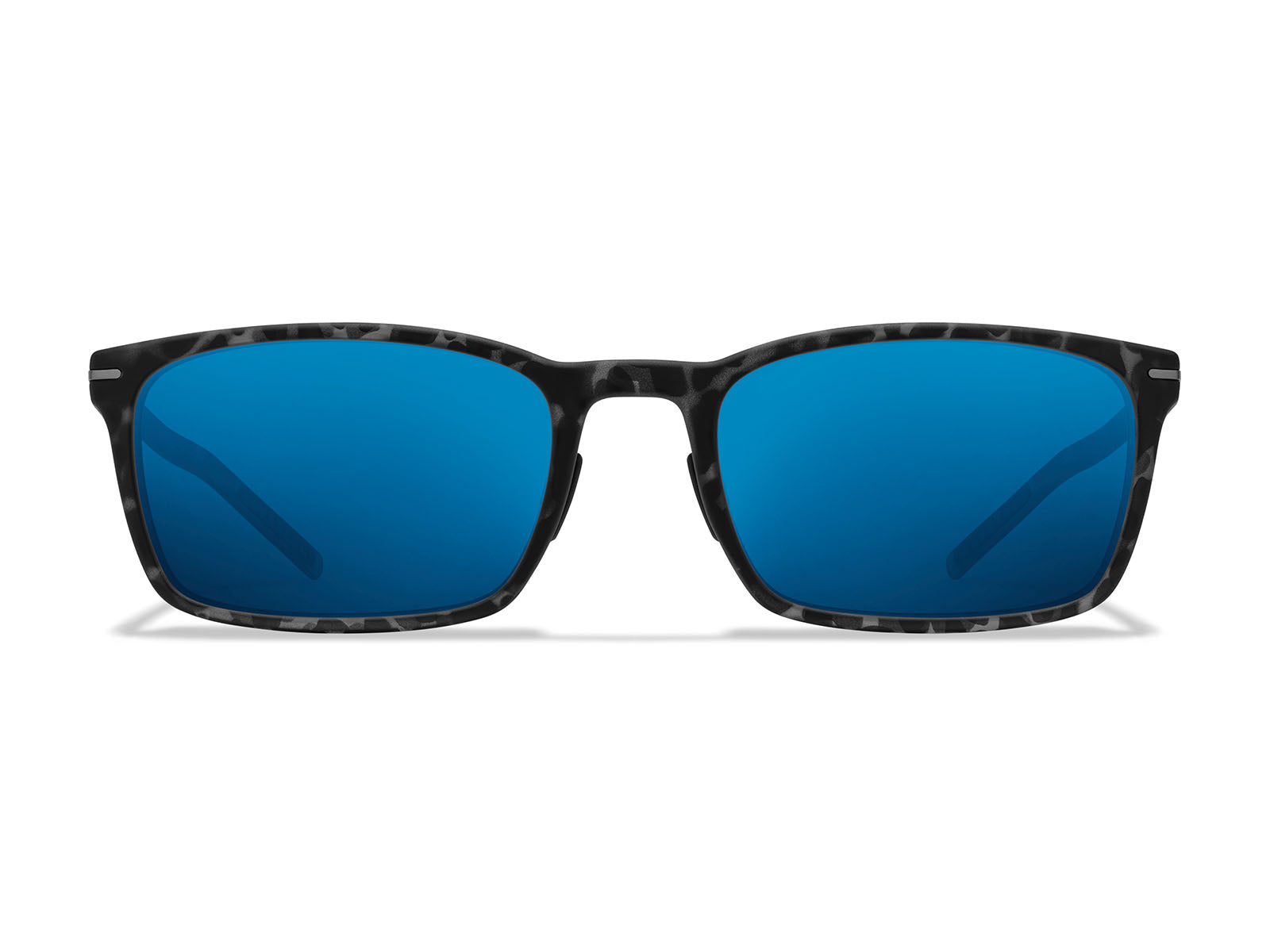 Roka Palmer Sunglasses - Matte Black Tortoise Frame - Glacier Mirror (Polarized) Lens
