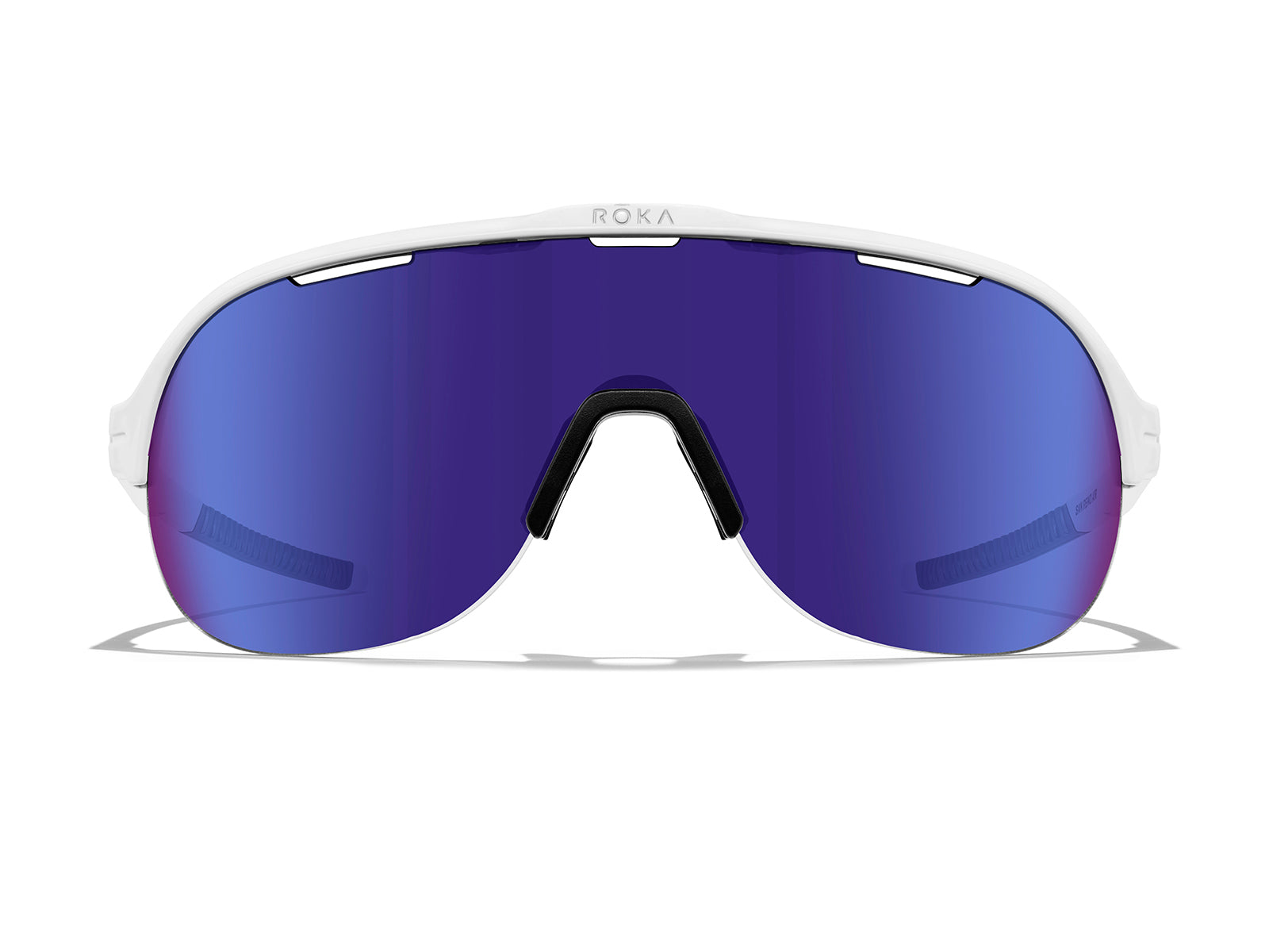Roka San Remo AIR Sunglasses - Gloss White Frame - HC Fusion Mirror Lens