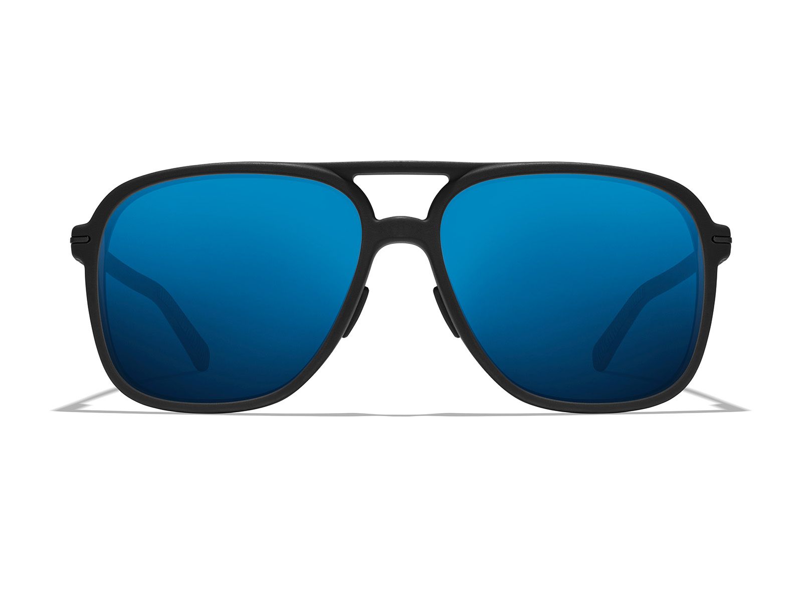 Roka Bandera Sunglasses - Matte Black Frame - Glacier Mirror (Polarized) Lens