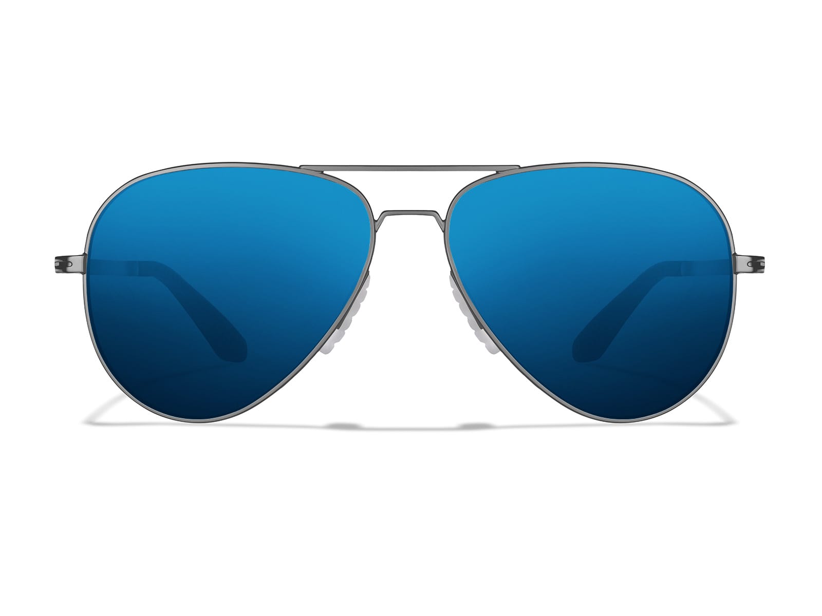 Roka Phantom Sunglasses - Matte Gunmetal Frame - Glacier Mirror (Polarized) Lens